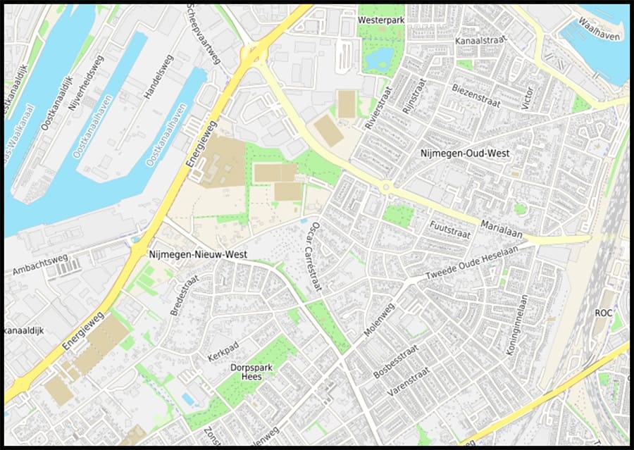 Kaart Nijmegen West